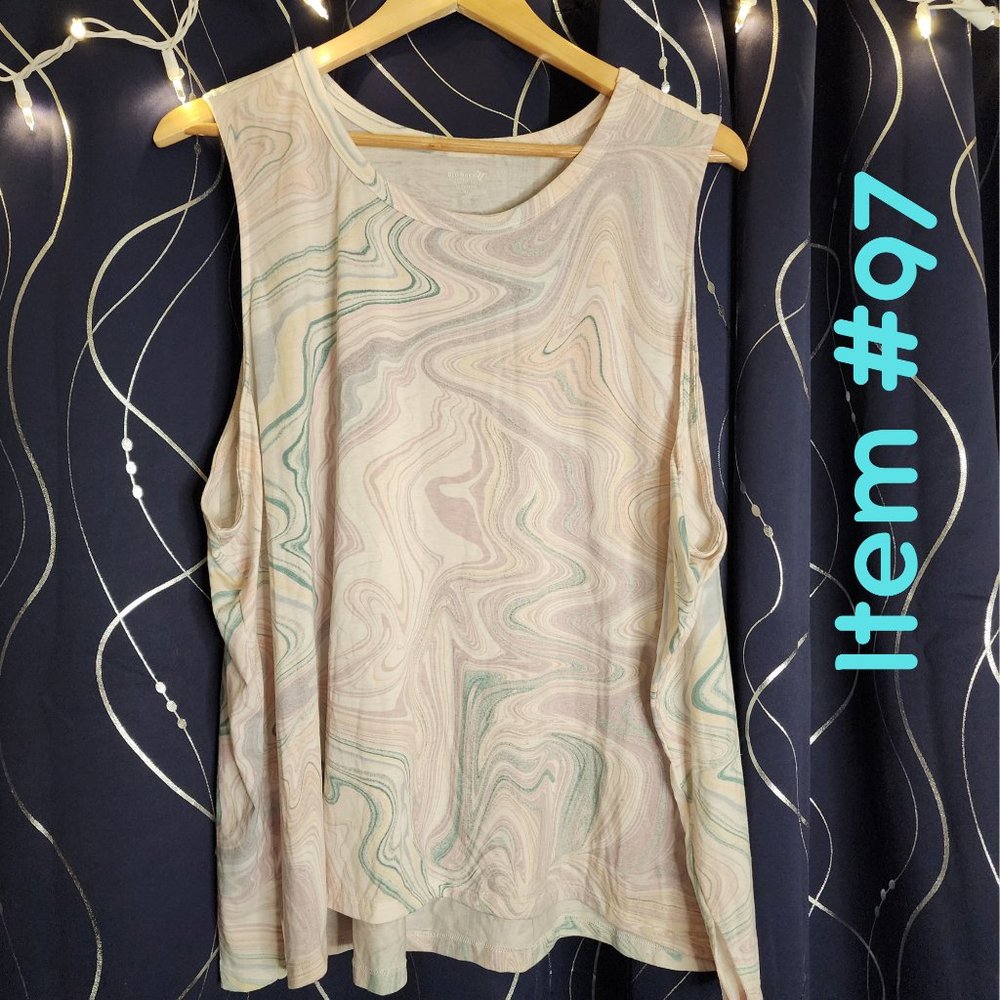 Old Navy Tie Dye Swirl Active UltraLite Tank 3x Like New